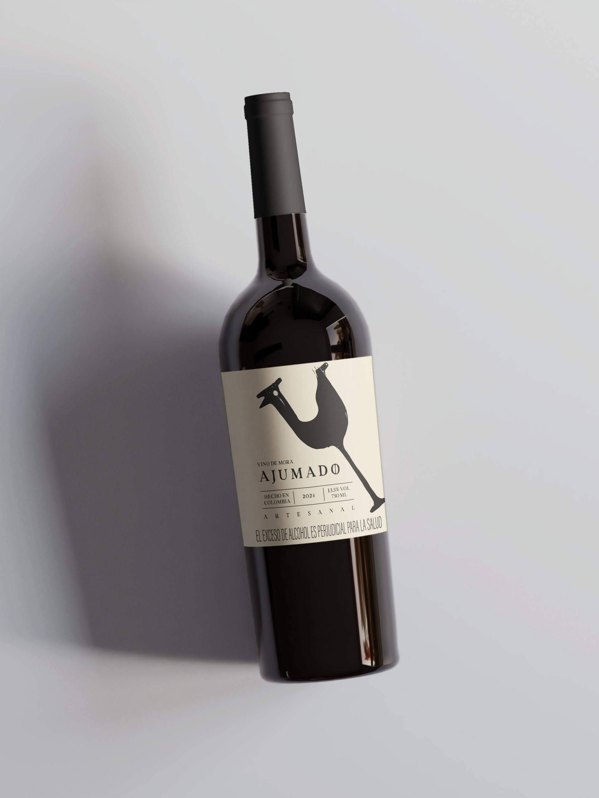 Botella de vino de mora artesanal Ajumado - Producto Principal